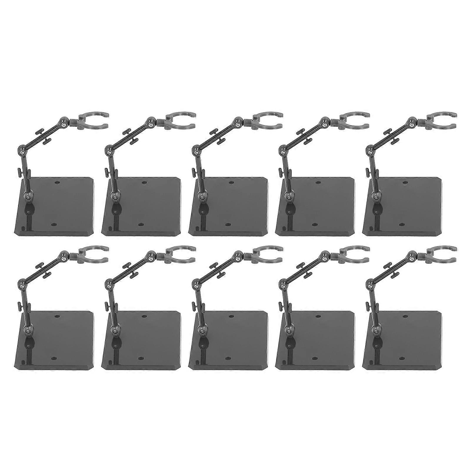 10 Pcs Figure Model Stand High Stability Figure Display Holder Base Model Display Stand for 6inch Action Figures Grey 