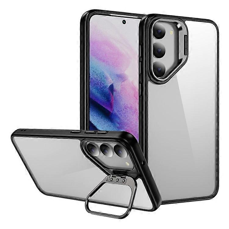 Compatible For Samsung Galaxy S23 Case Lens Frame Kickstand TPU + Acrylic Protective Phone Cover