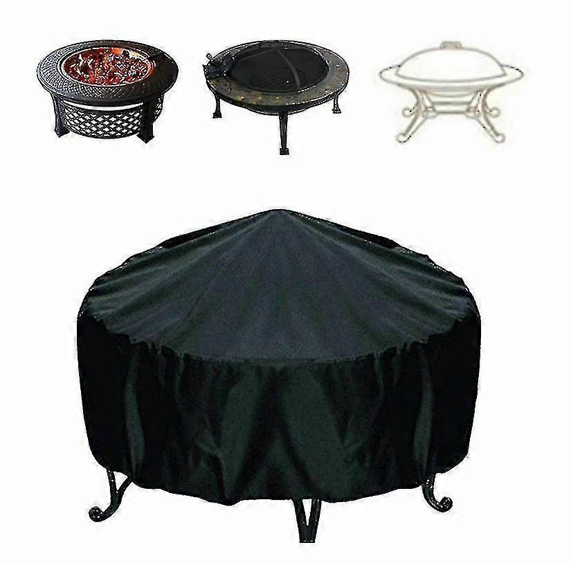 210d Oxford Cloth Round Pit Dust Cover, Waterproof, Dustproof And Sunshade Round Grill Cover