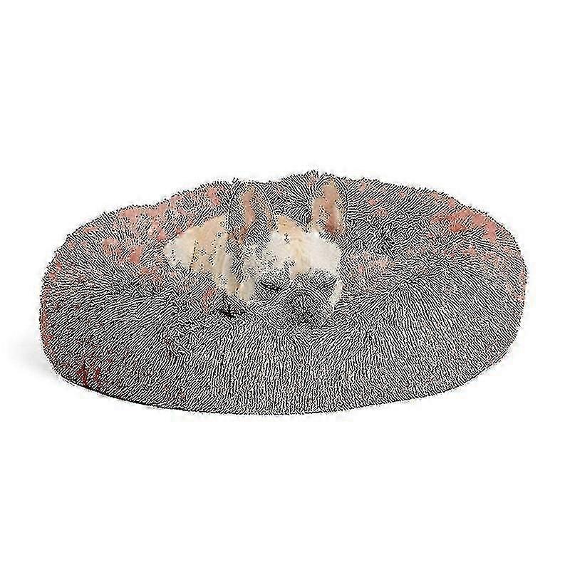 Bird Cage Bird Baths Autumn And Winter Plush Round Pet Nest Warm Pad Small Kennel Size:80cm Pink