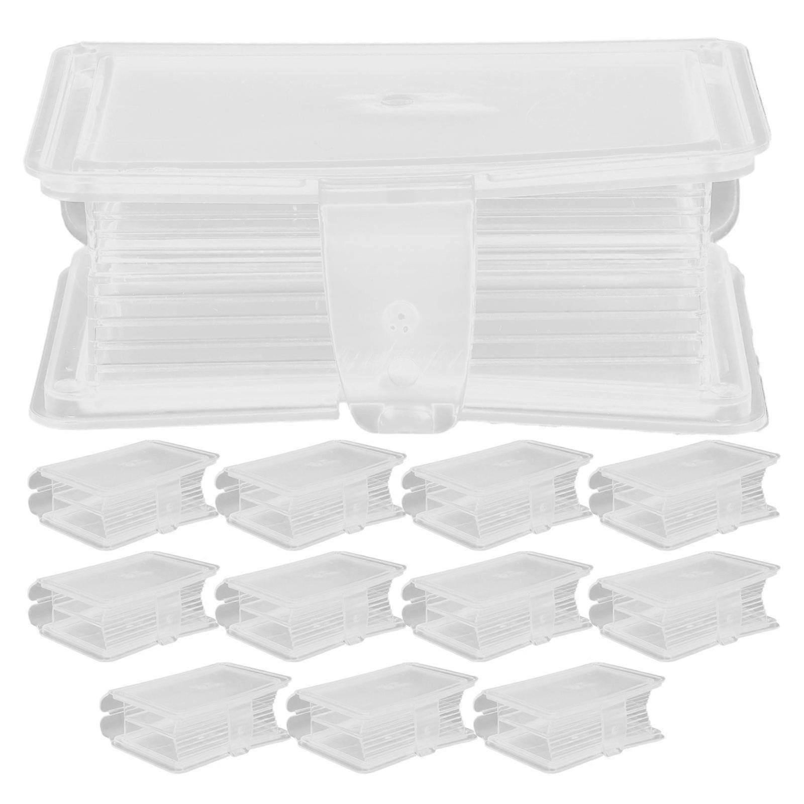 12pcs Clear Candy Containers, Book Shaped Small Storage Boxes for Snacks, Jewelry, Travel, Transparent Plastic Cases for Party, Gift, Packaging
