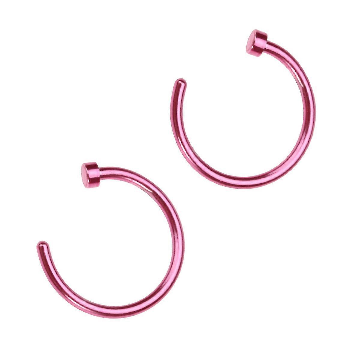 C Shaped Titanium Steel Open Nose Ring for Unisex, High Polish, Smooth Surface, Safe for Sensitive Skin, Easy to Wear Comfortable Daily Jewelry