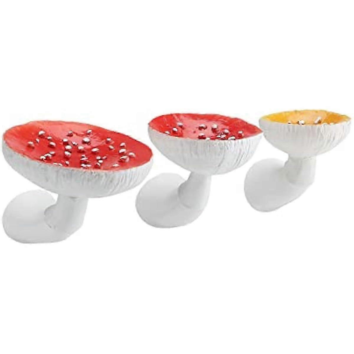 Mushroom Floating Shelves Set of 3 - Small Wall Shelves for Storage & Display