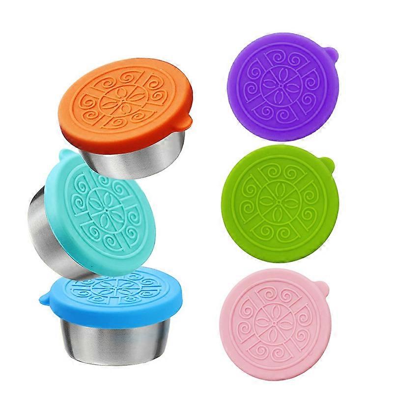 6Pcs 50Ml Stainless Steel Small Condiment Containers
