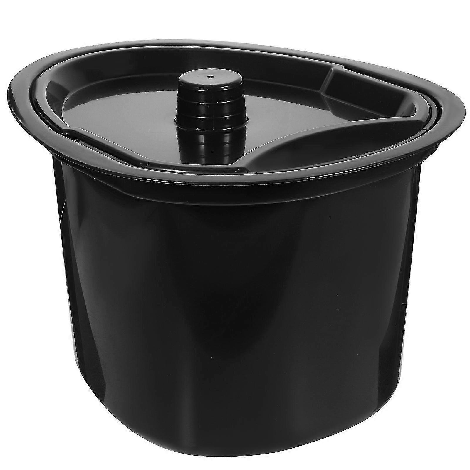 Plastic Bedpan and Urine Container with Lid, Suitable for Elderly, Children, and Patients, Capacity 5L