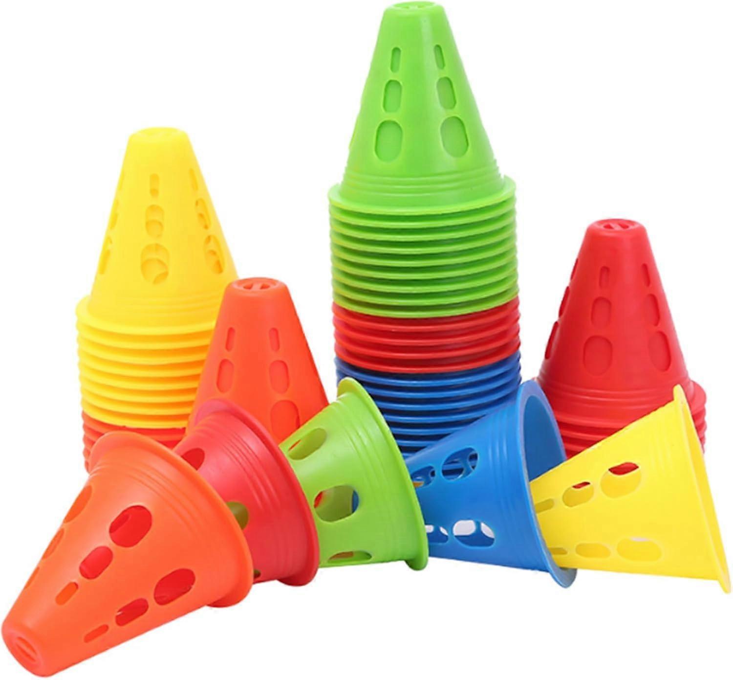 10 pieces skating marking cones training cones windproof training agility marking cones roller skates yellow