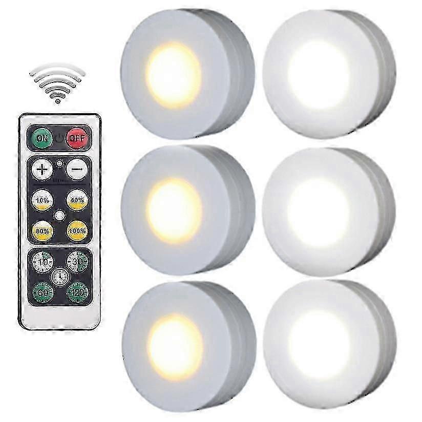Trådløs dimbar underskapslys berøringssensor LED-nattlamper batteridrevne fjernkontrolllamper hagedekorasjon