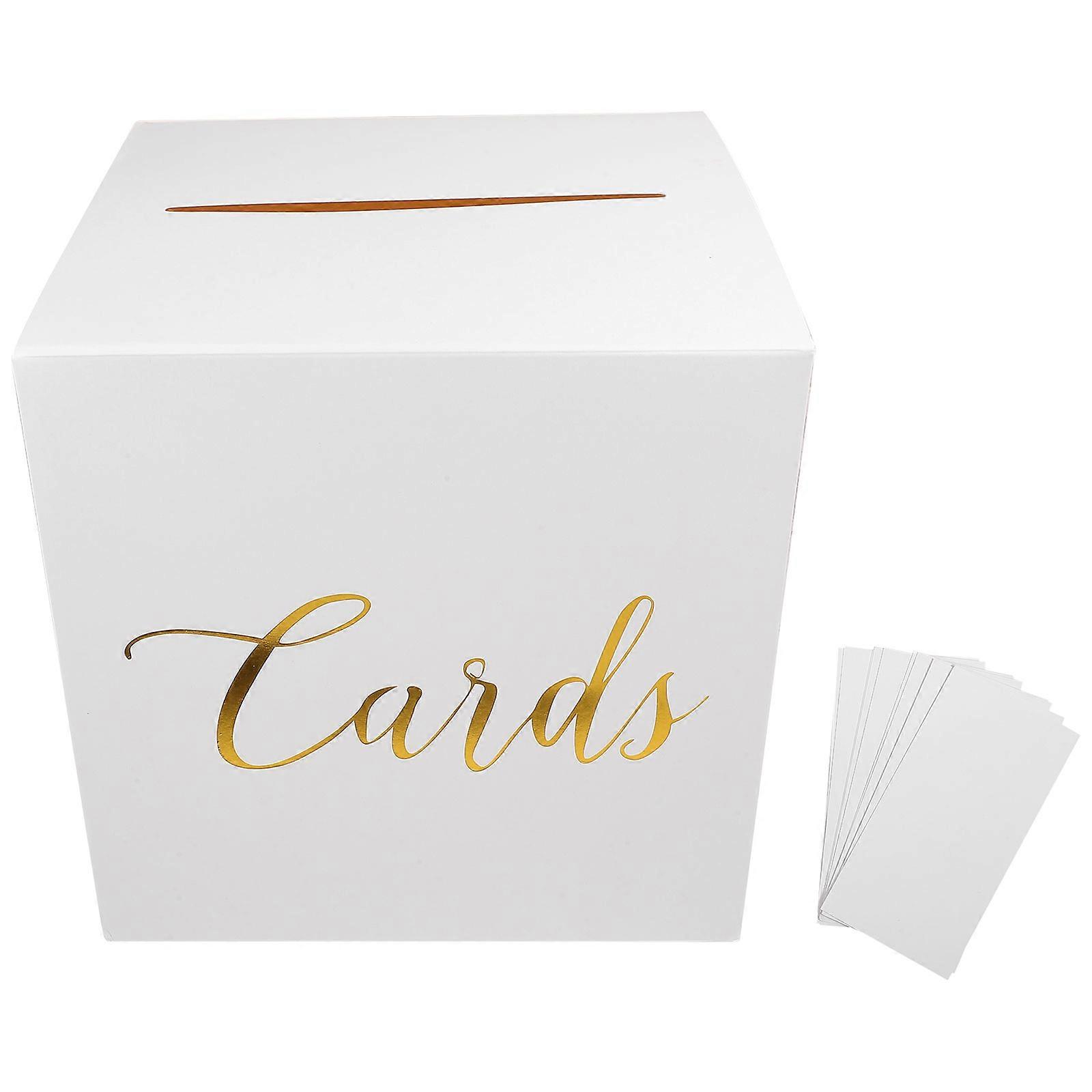 Rustic Wedding Card Box Set with Greeting Cards for Reception and Special Occasions Elegant Card Holder for Weddings