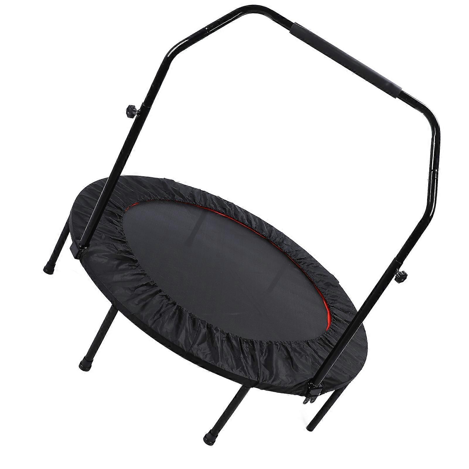 48in Foldable Indoor Trampoline with Handle Stable Support