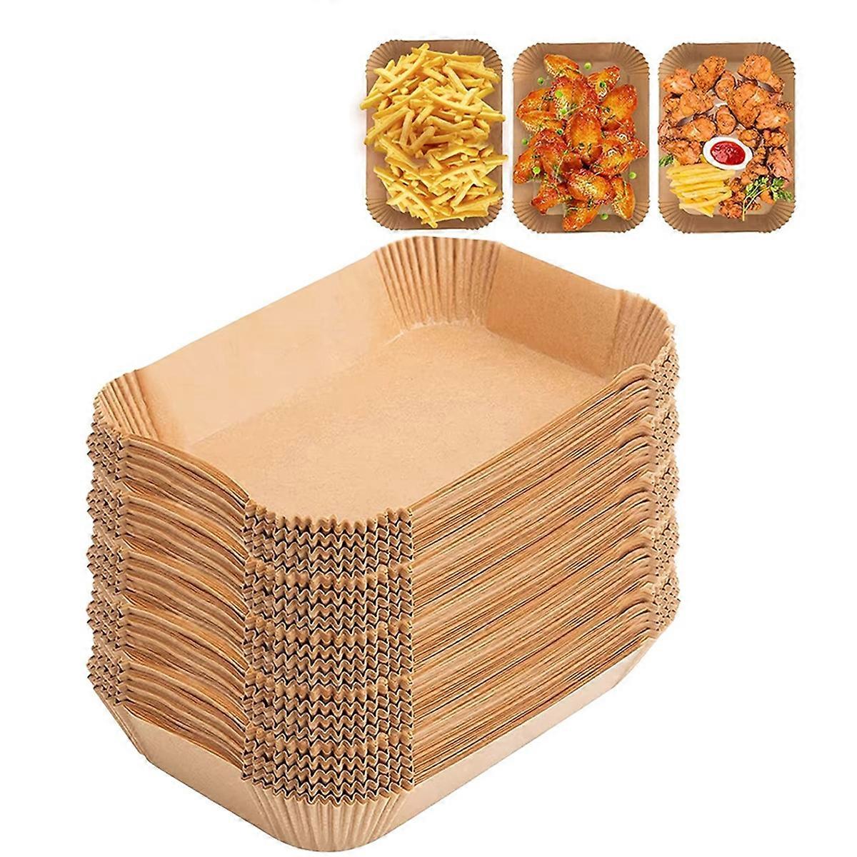 400Pcs Air Fryer Paper for DZ201/DZ401 Nonstick Rectangle Air Fryer Baking Paper HeatResistant Squa