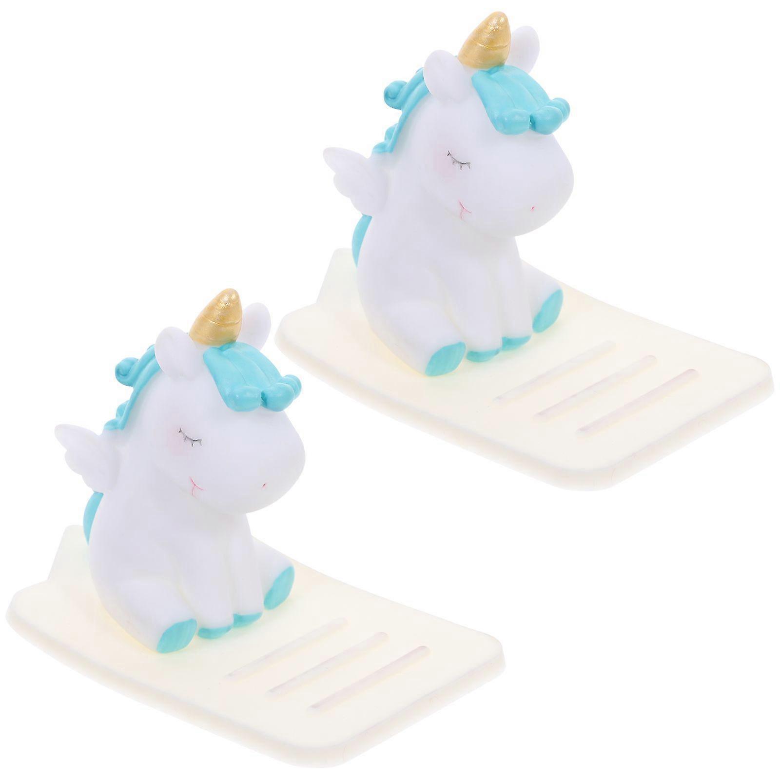 2PCS Cartoon Cow Year Adornment Adjustable Small Cow Phone Stand (Random Style)
