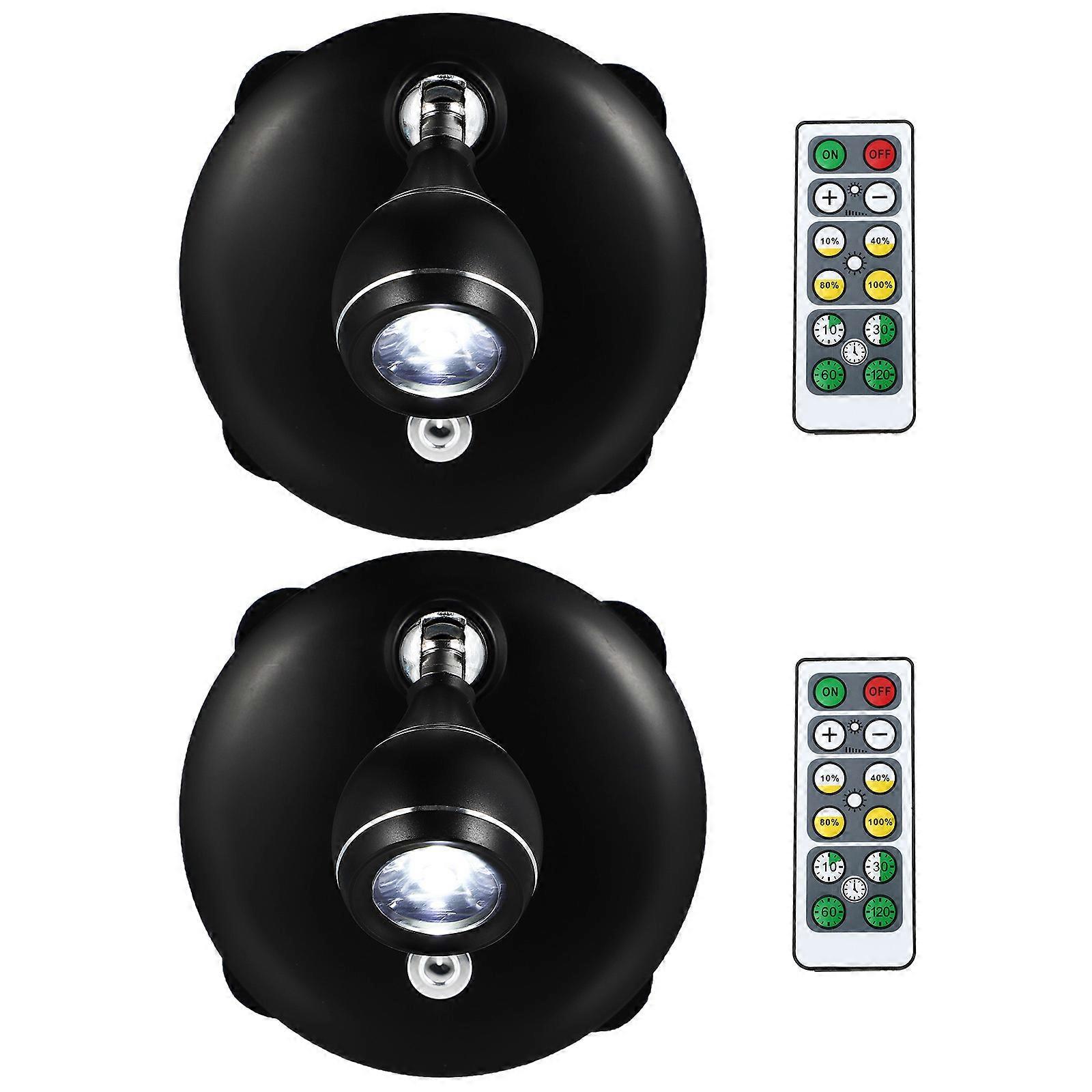 USB Charging Lamp Projector Lamps Showcase Window Modern Style 8X8X4.5CM Black Remote Controlled 2Sets