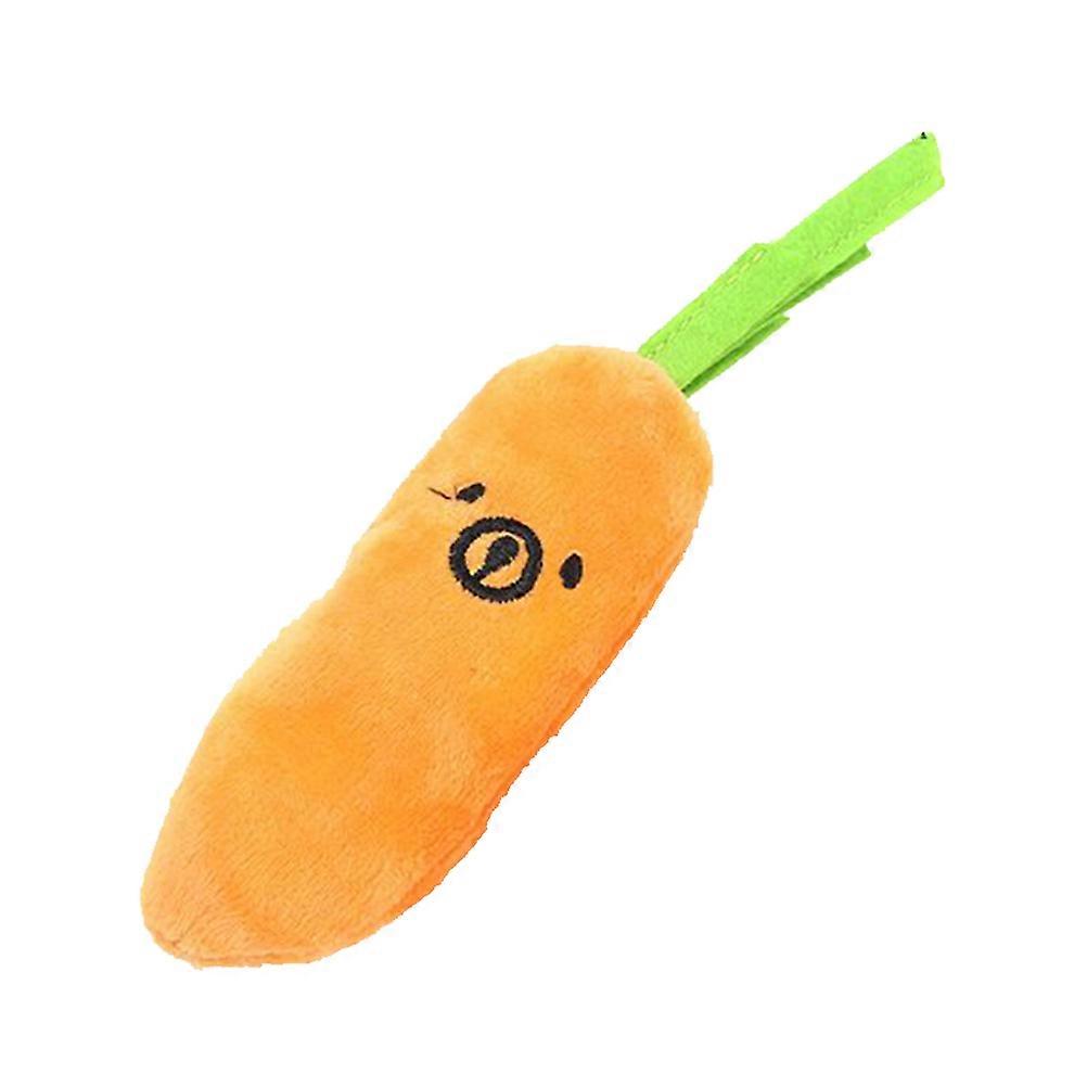 Plush Dog Chew Toys Carrot for Indoor and Health 11.5x2cm 1Pack