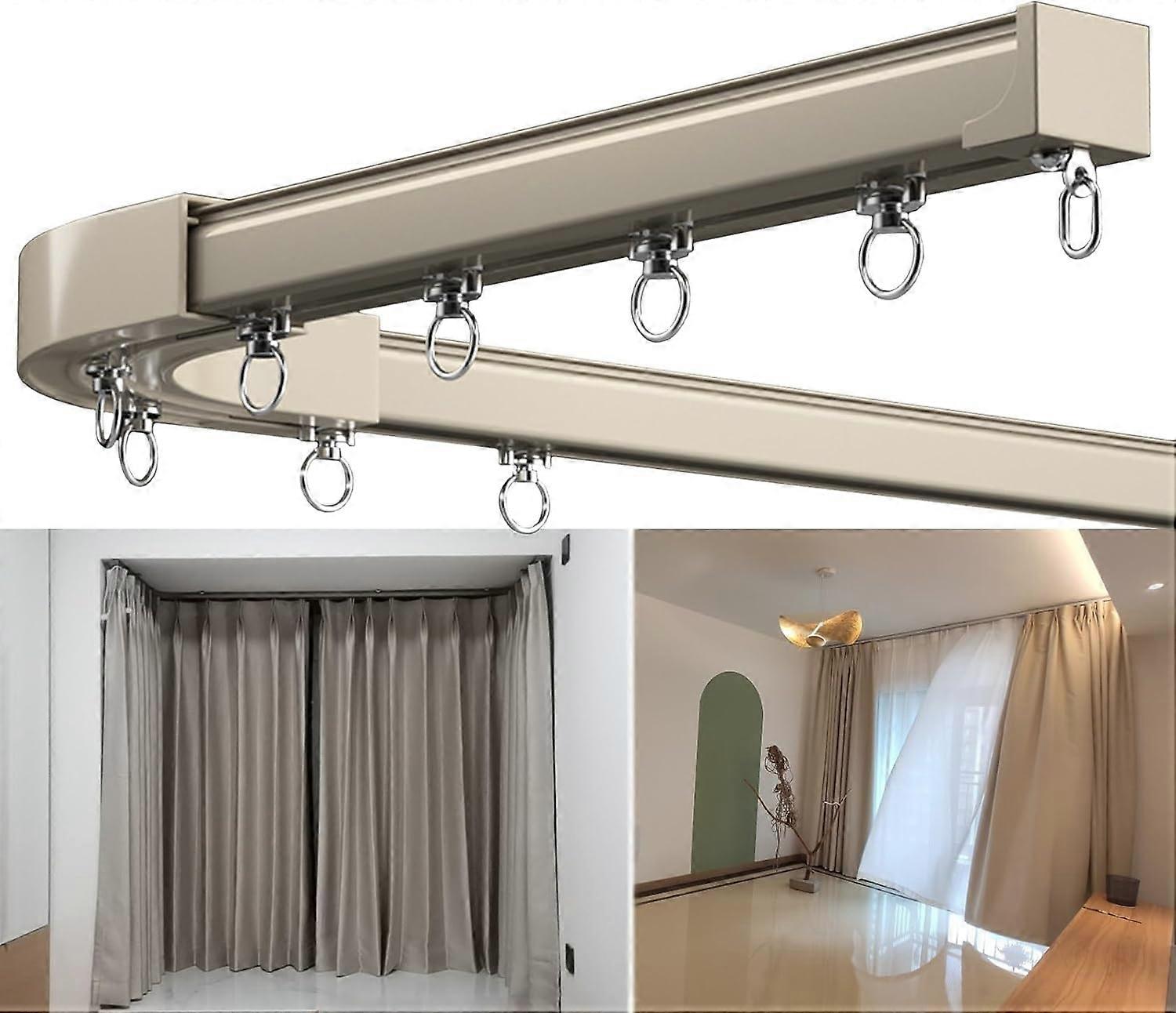 Flexible ceiling curtain rail for bay windows, room divider, heavyduty rail system