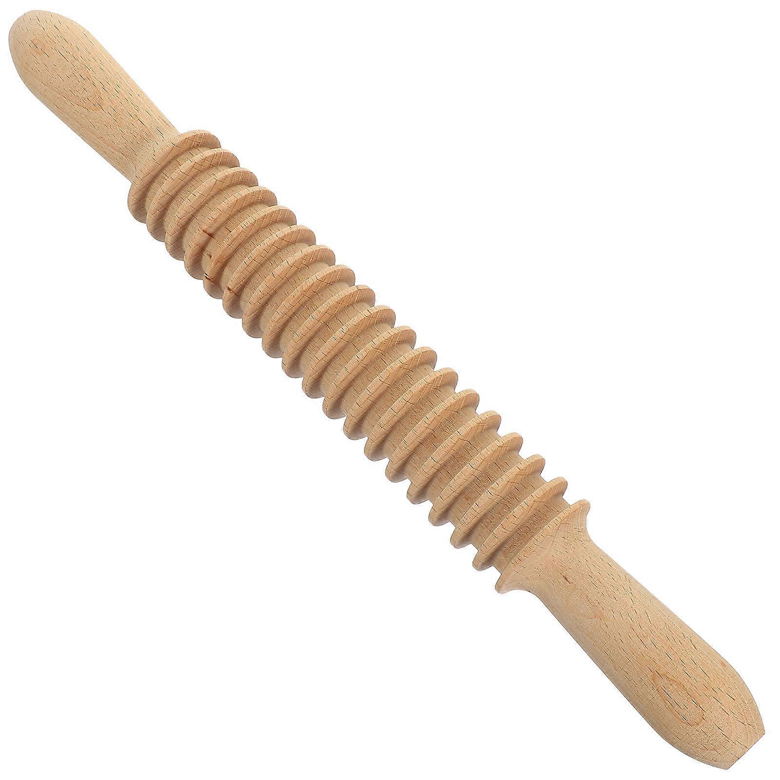 Noodle Making Tools Lattice Roller Dough Rolling Traditional Style Home Cooks Beige 1Set