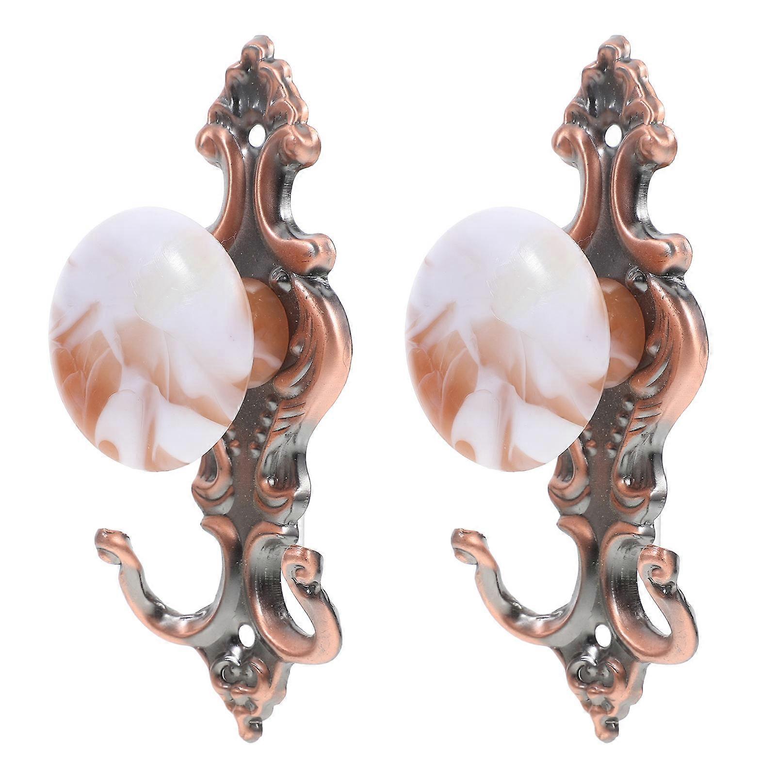 Retro Metal Wall Hooks for Coats Hats and Towels – Iron and ABS Hangers with Easy Mounting for Bathroom and Home Use