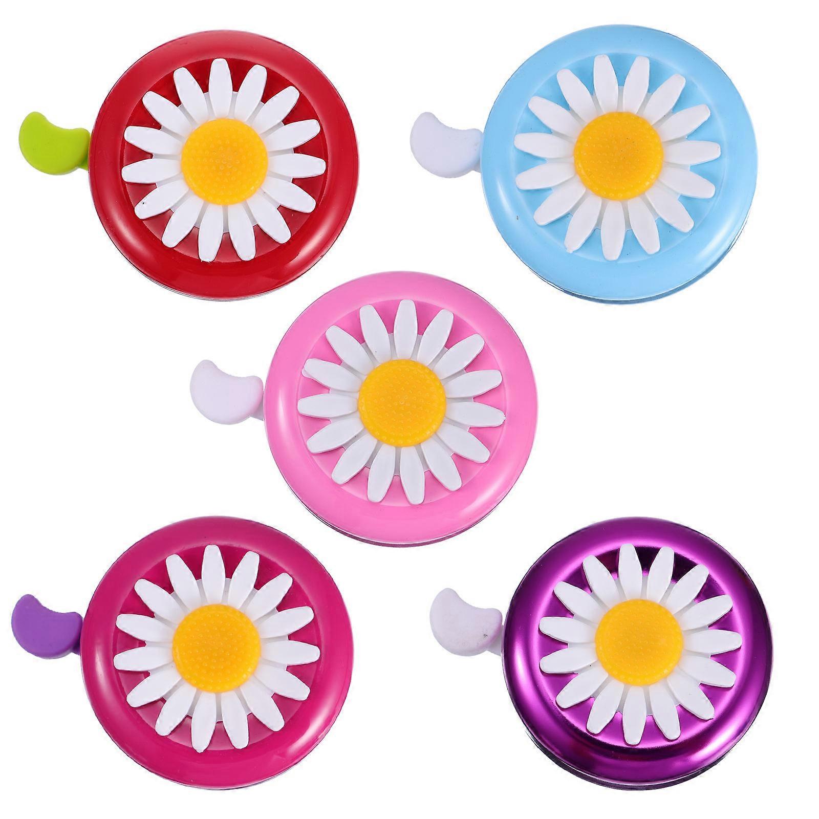 5pcs Flower Pattern Bike Bell for Durable Cycling – Unique & Attractive Ride Accessory for Boys, Assorted Colors