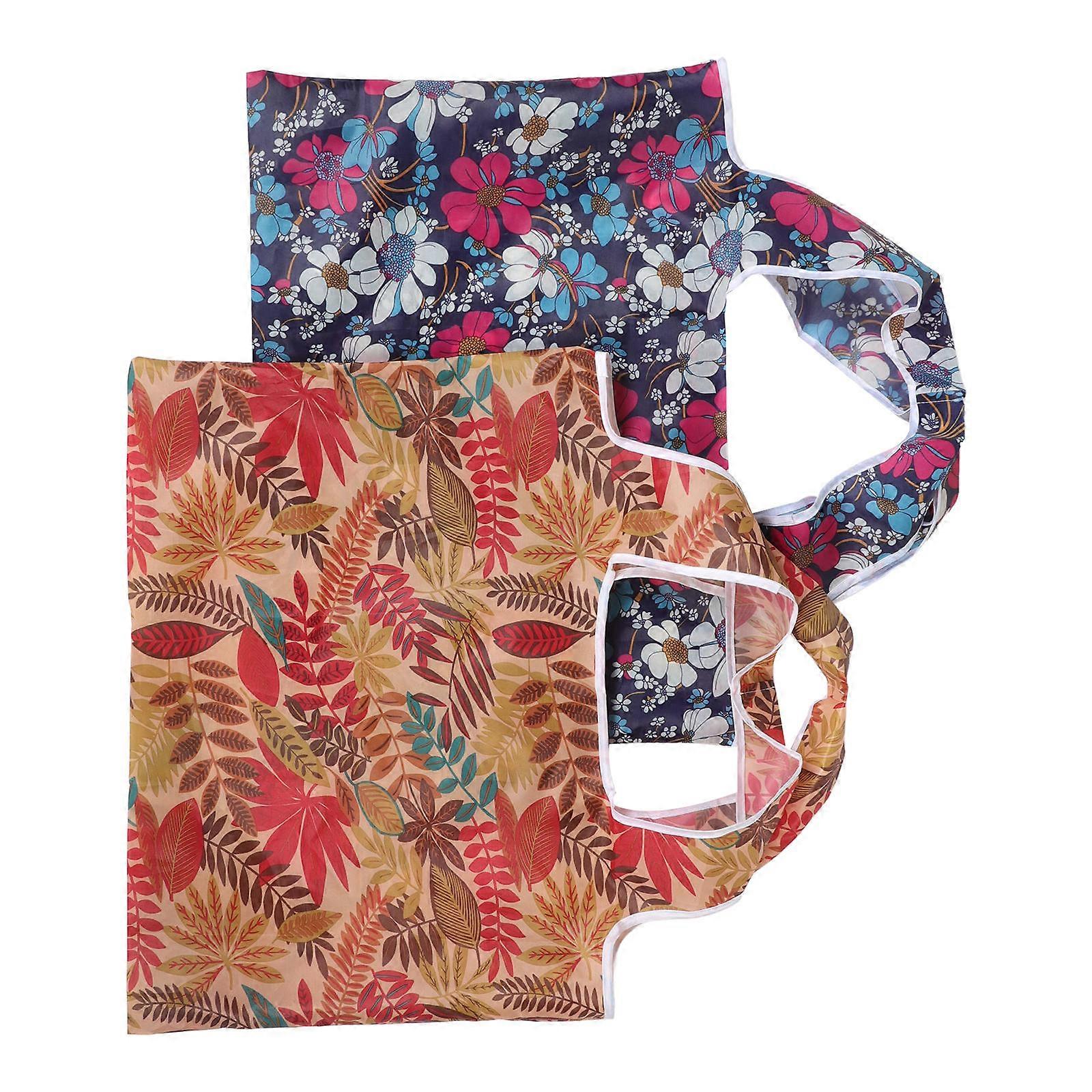 القماش البقالة حمل حقائب البقالة المحمولة حقيبة بقالة النساء أكسفورد القماش المحمولة 2 قطعة