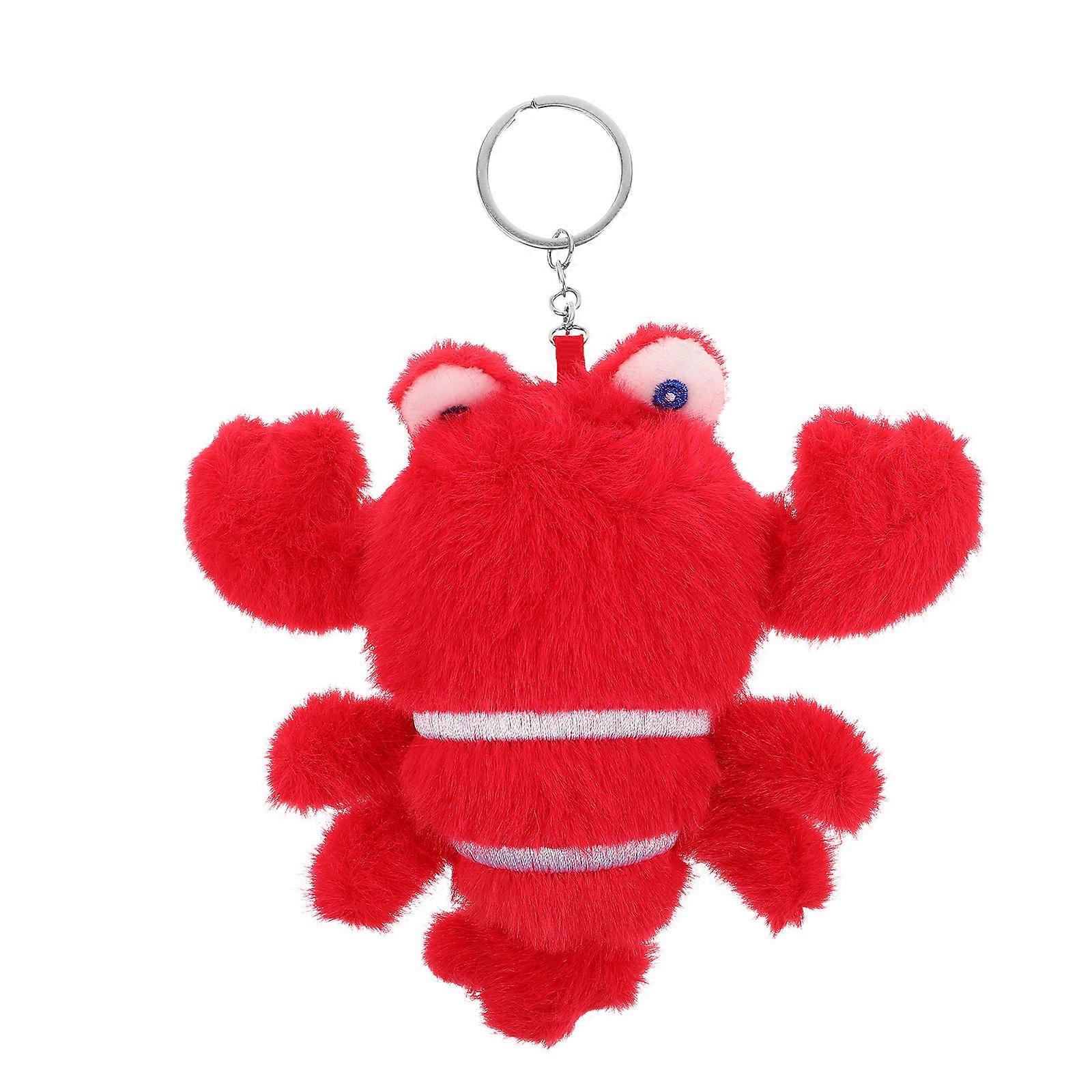 Lobster Stuffed Toy Plush Red Key Pendant Keychain for Bag with Charm