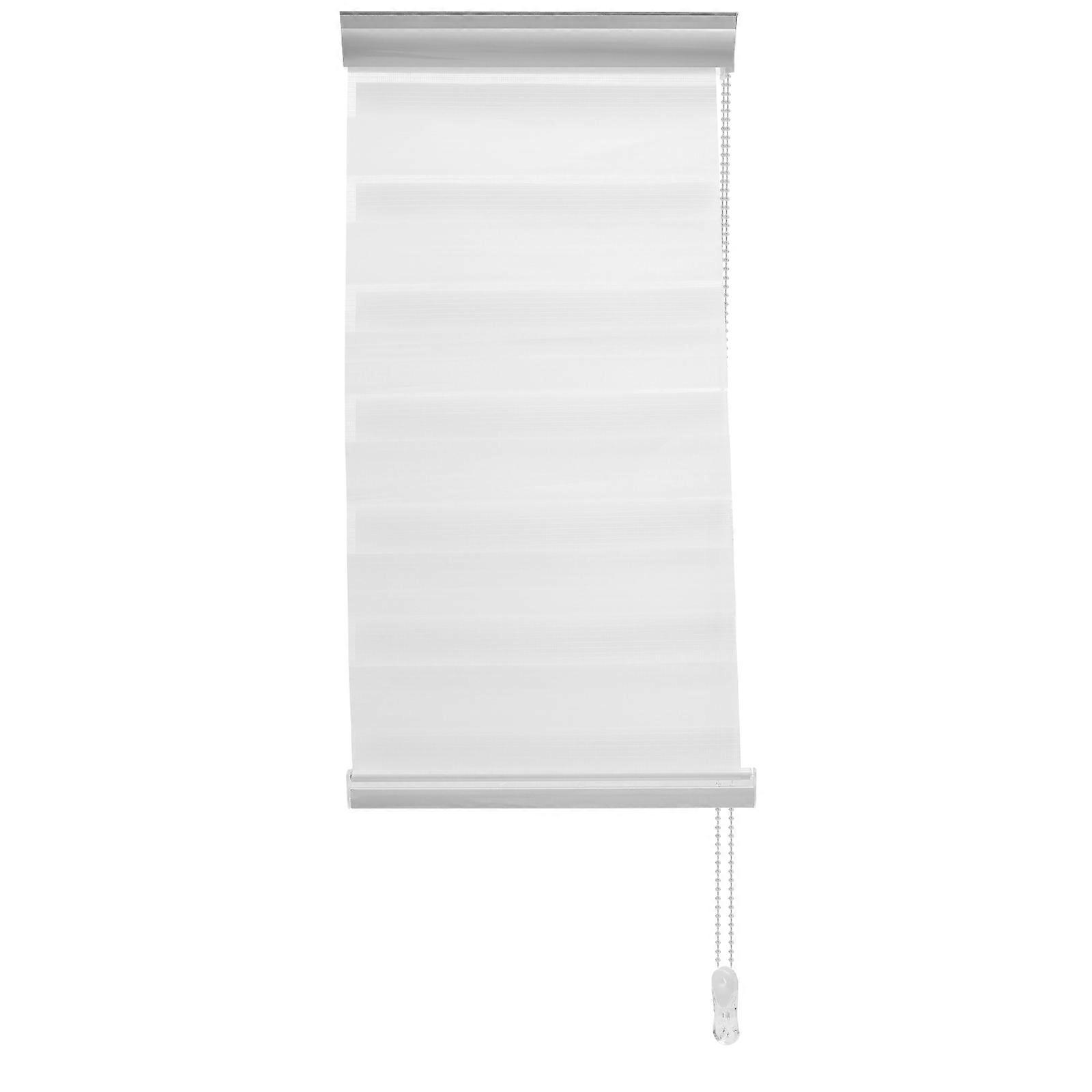 Double Layer Sheer Louver Curtains White Privacy Kitchen Window Decorative Panels Easy Install Light Filtering