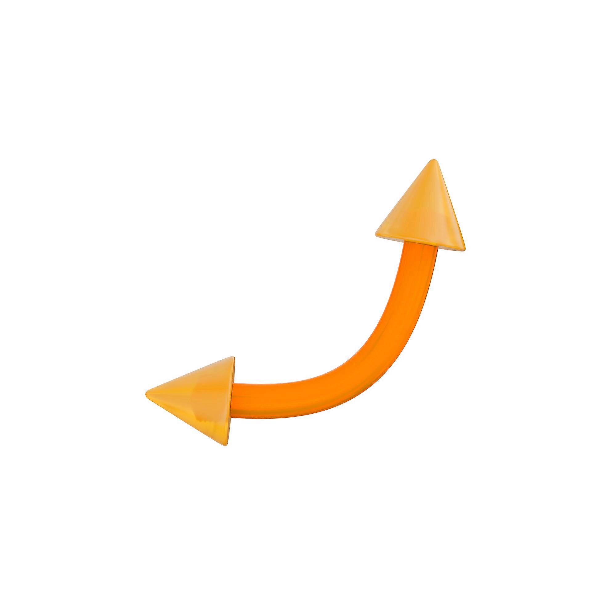 Uv Orange Curved Bar With Basic Uv Balls (pack Of 10)
