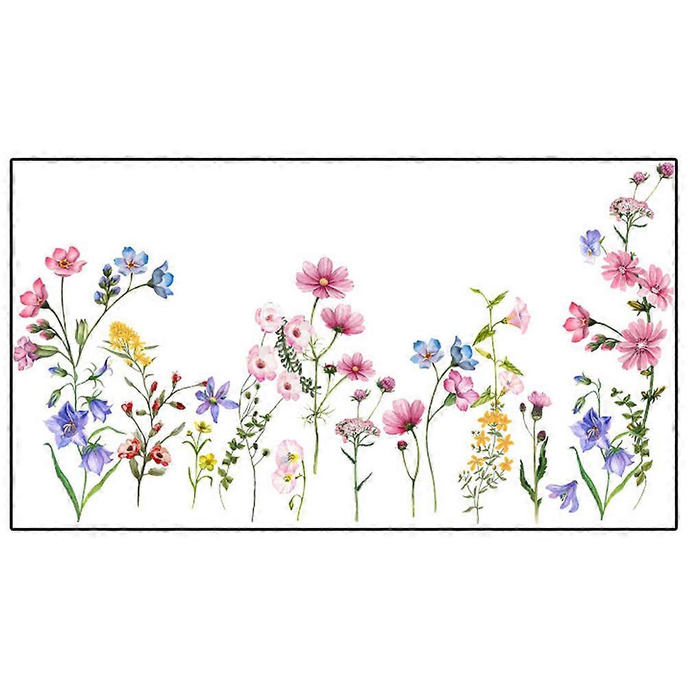 Pvc Material Wall Sticker Flower Design for Sofa Background 1Set