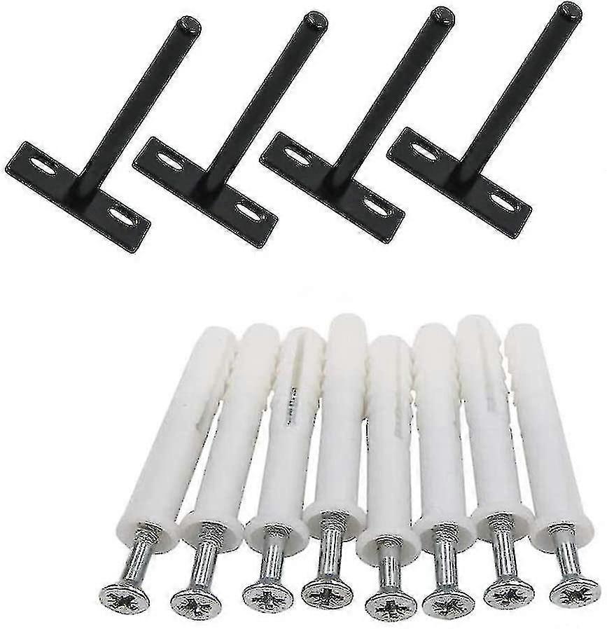 4pcs Floating Shelf Brackets 10mm Wall Mount Shelf Invisible Bracket Hidden Shelf Brackets With 8 Screws And 8 Expansion Tube Edition 0620