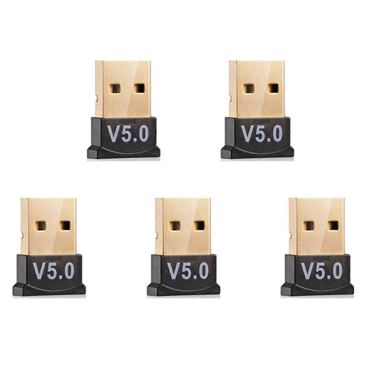 5X USB Bluetooth 5.0 Adapter for PC Win10/8.1/8/7/Bluetooth Dongle Receiver/Transmitter for Support