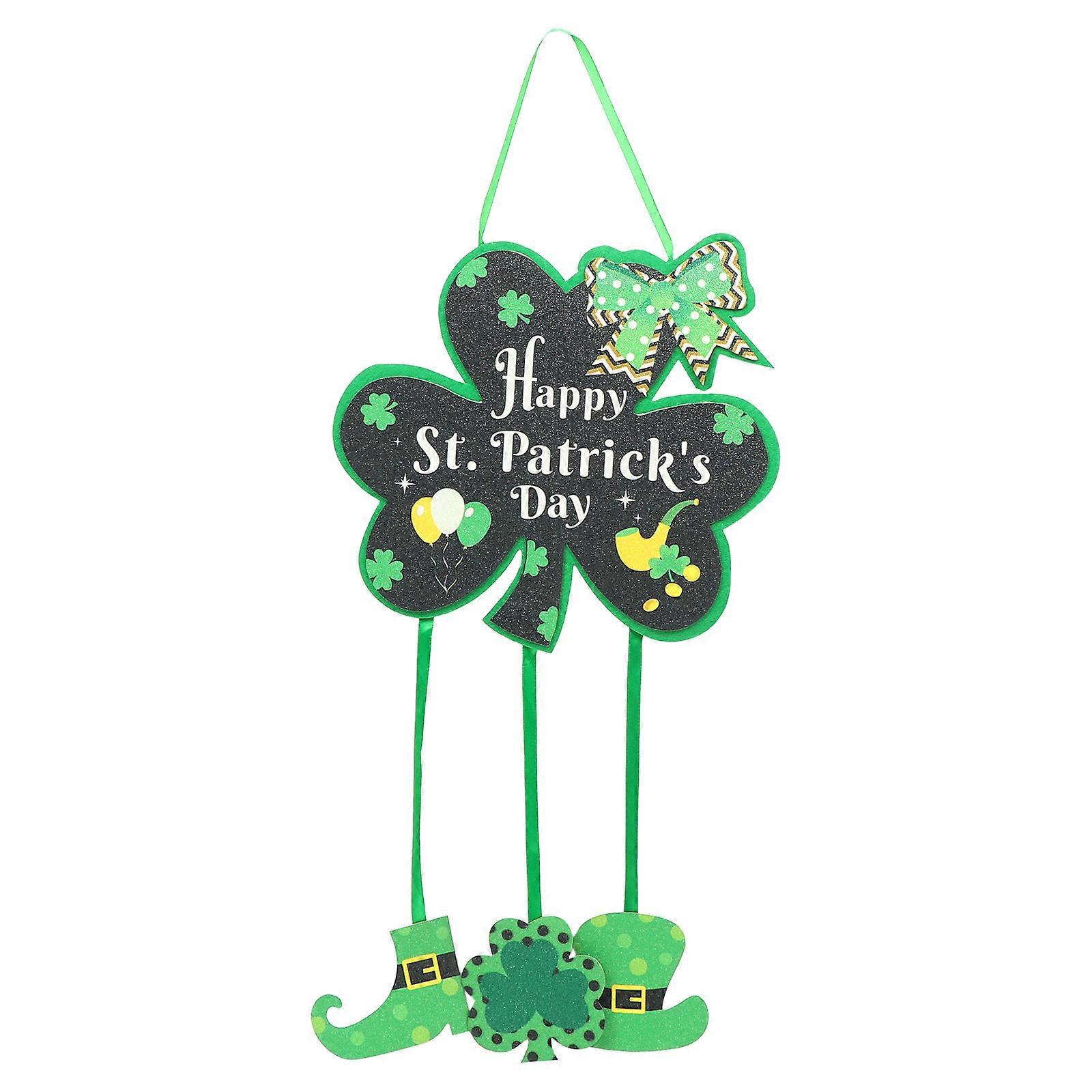Shamrock Pattern Door Pendant Home Decoration Assorted Color 68X29CM Simple Design 1Pcs
