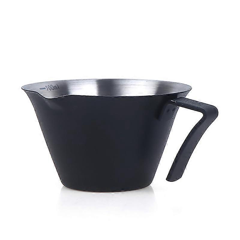 Espresso Measuring Cup With Handle Stainless Steel 100 Ml V-Shaped Spout For Coffee Shots Kitchen Accessory
