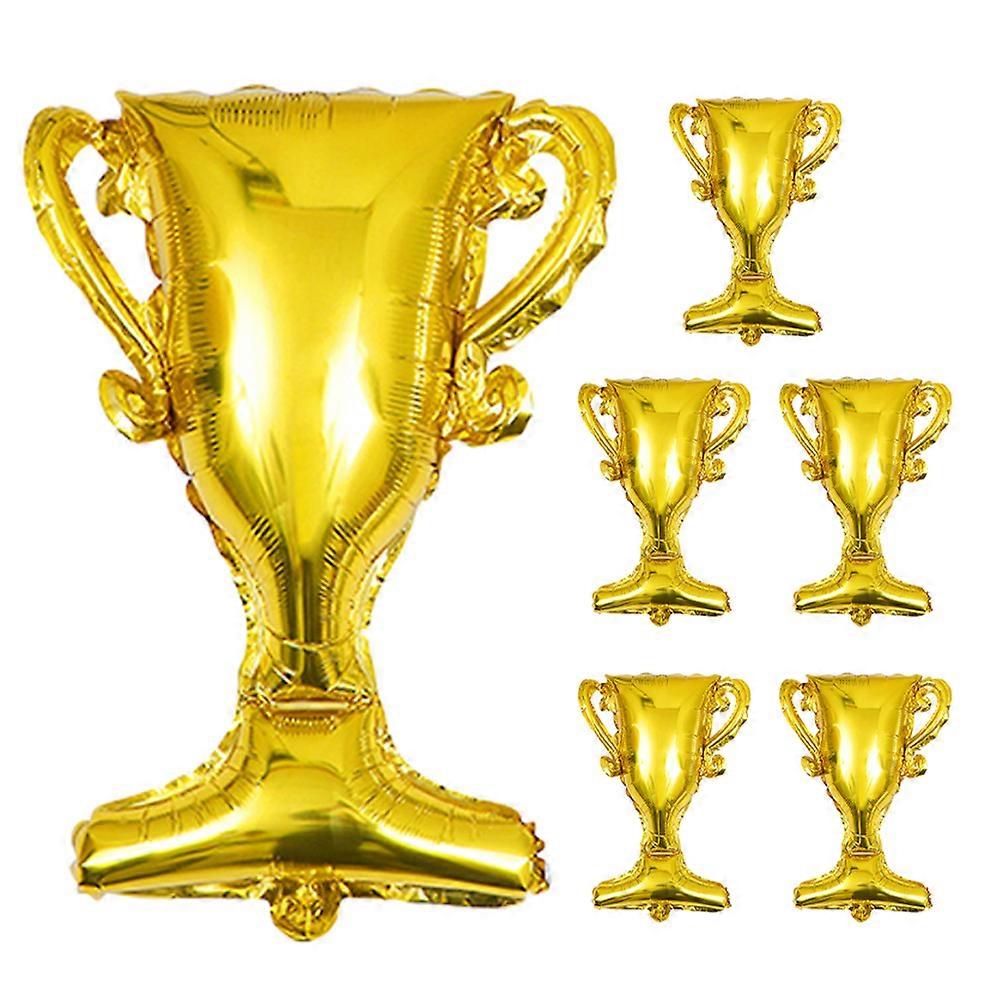 Balões de Honra Foto Prop Dourado 23.58 Polegadas Forma de Troféu 6Pcs