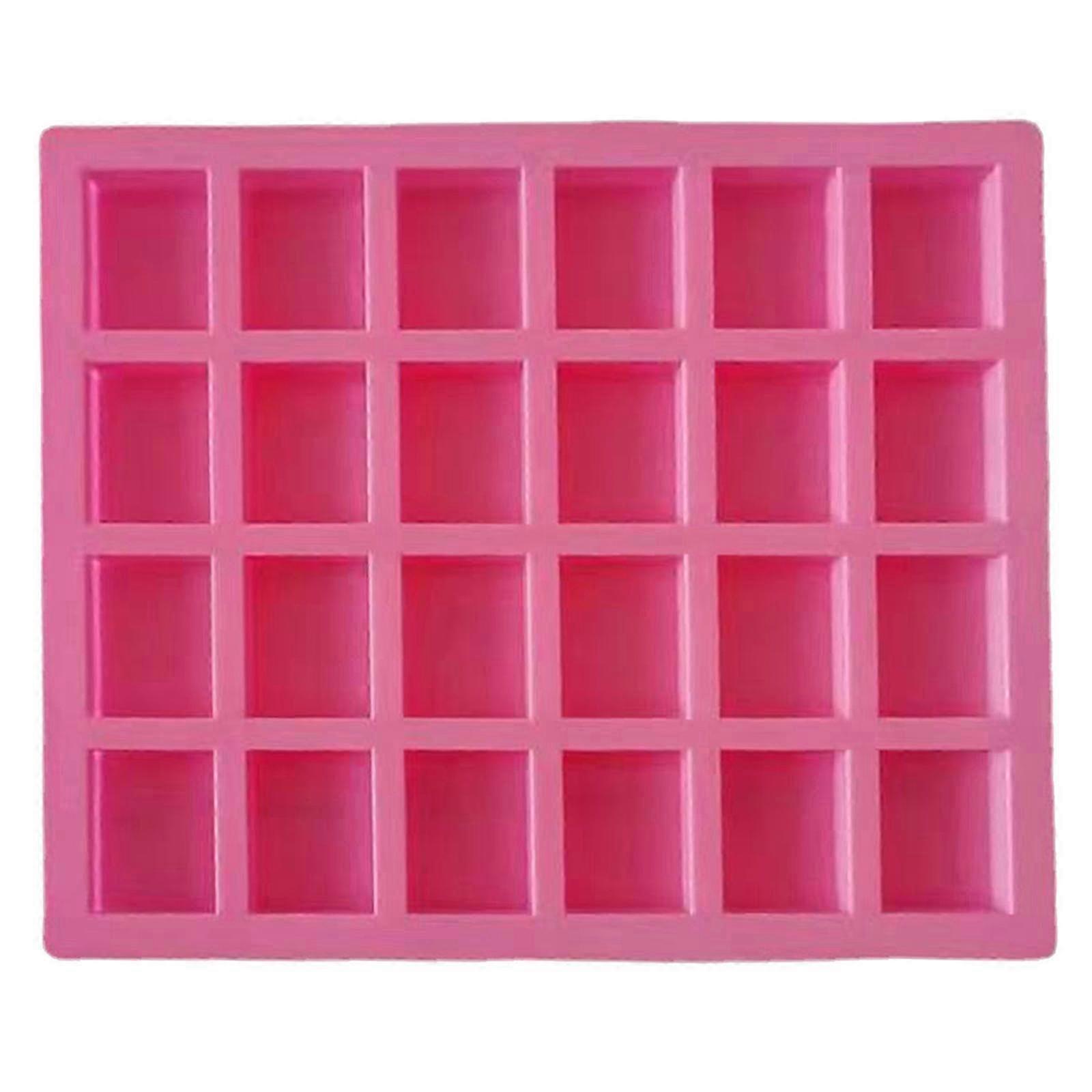 24 Cavities Silicone Mold for Handmade Soap Making Rectangular Chocolate Candy Bar Molds Rectangle Cake Pan--
