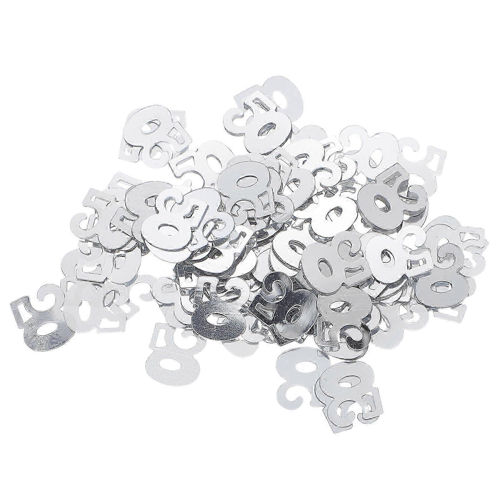 1200pcs عدد 50 الترتر حلويات حزب اللوازم الجدول حلويات الديكور لذكرى عيد ميلاد (فضي)