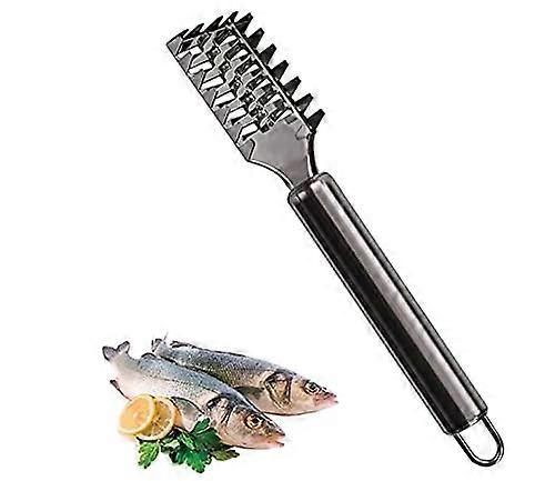 Fish Scale Remover Stainless Steel with Handle, Heavy-Duty Fish Scaler Scraper Tool for Quick Cleaning and Descaling