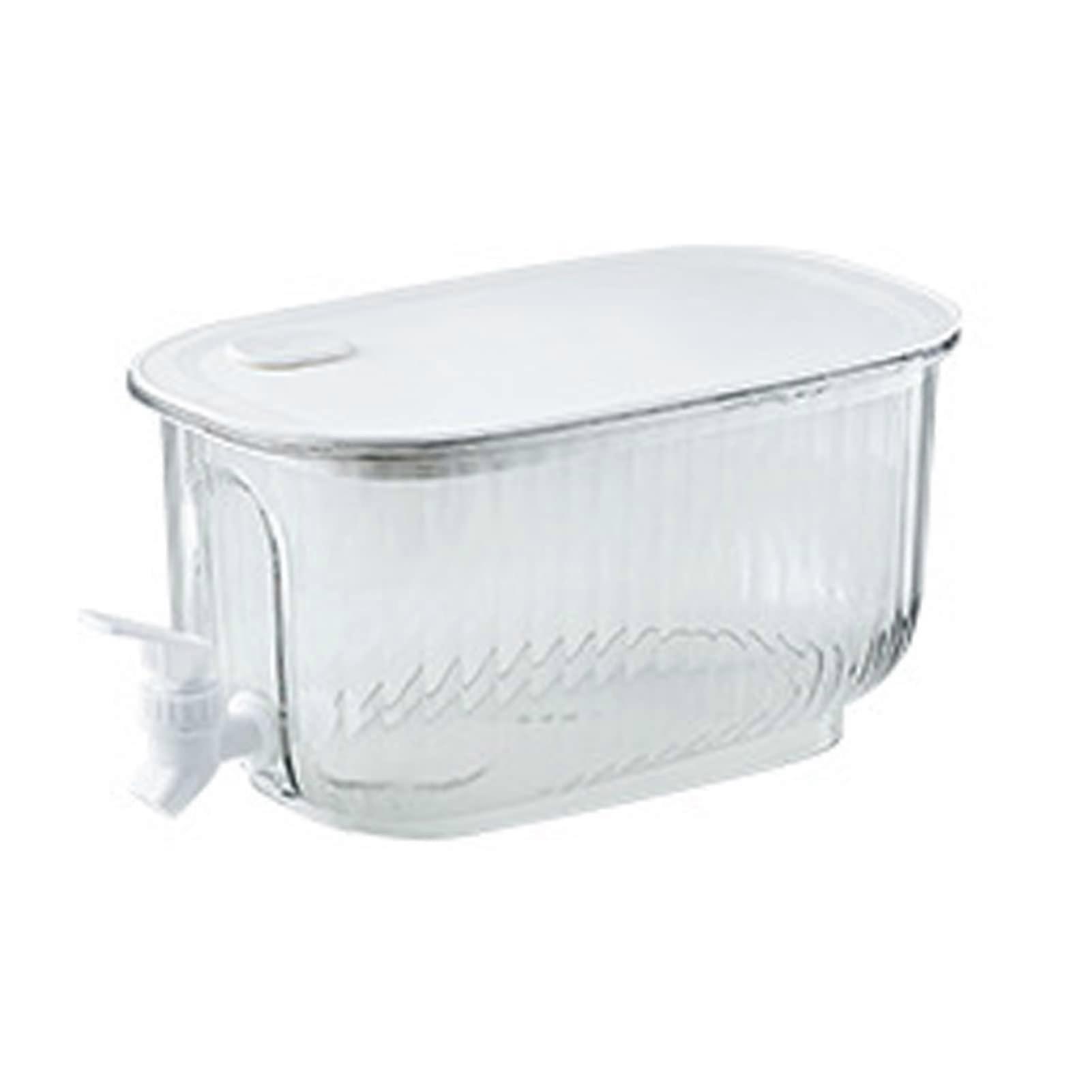 Drinks Dispenser 15L Cold Kettle with Tap, Leak-Proof Design, Air-Sealed Valve, Silicone Filter, Home Use, White Color