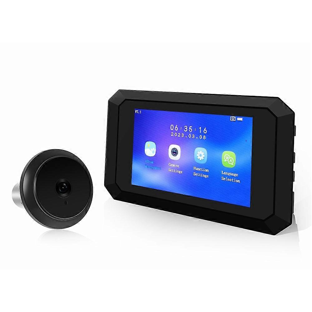 N9S 3.97 Inch Hidden Night Vision Camera Doorbell with Photo Video Recording Door Viewer
