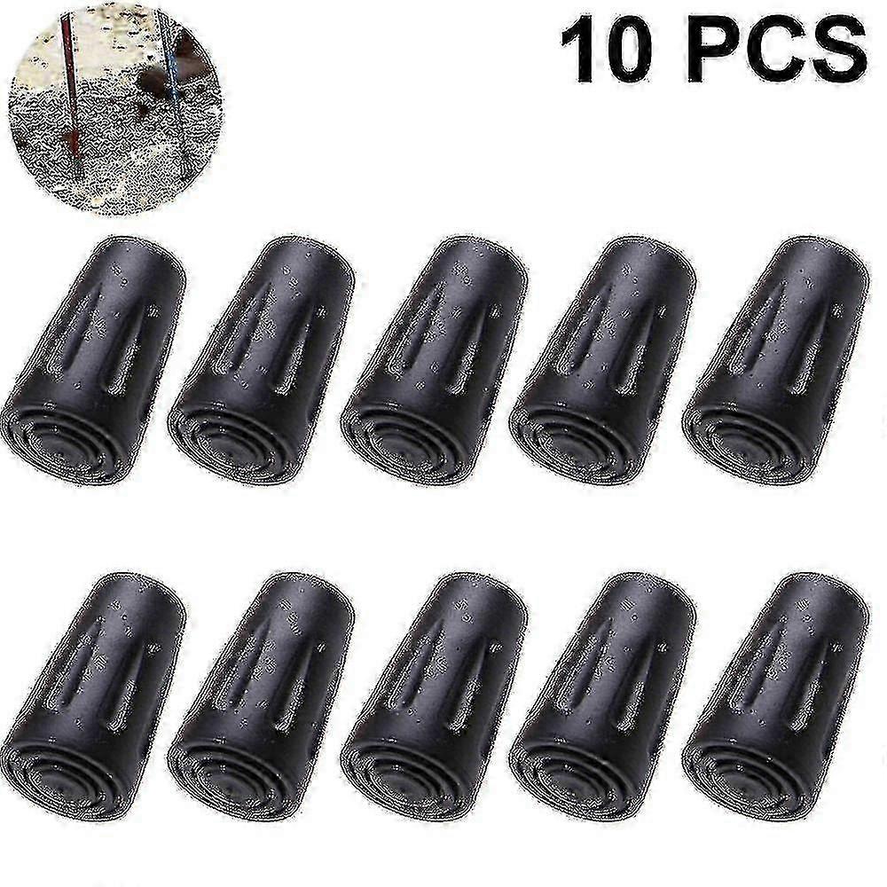 Walking Stick Rubber Tips Ferrules 10 Pack Trekking Pole Protector for Compatible Brands