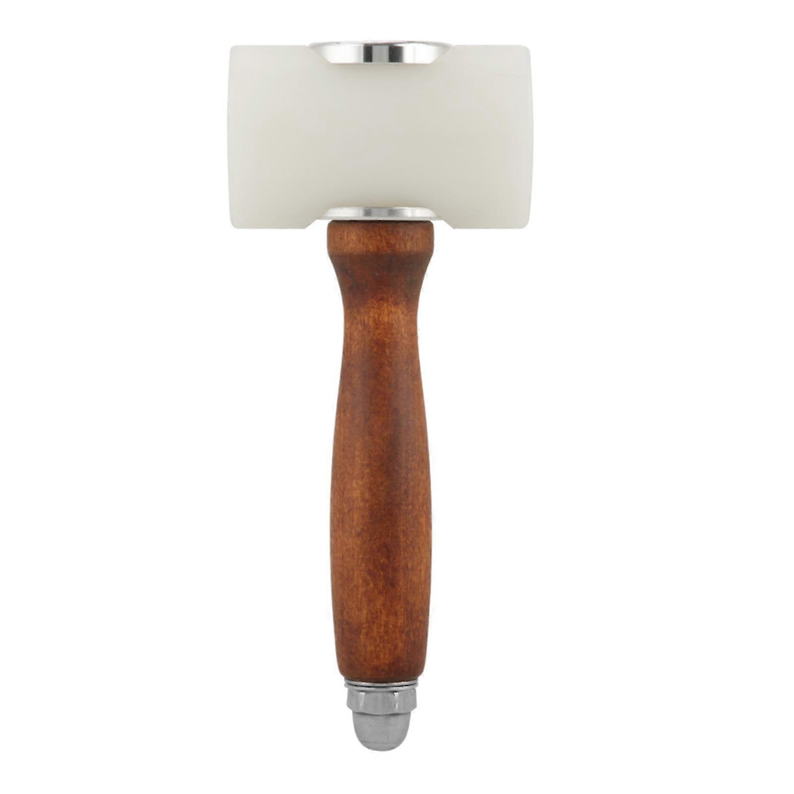 T Shape Leather Nylon Hammer Wood Handle Carving Mallet Craft Tool