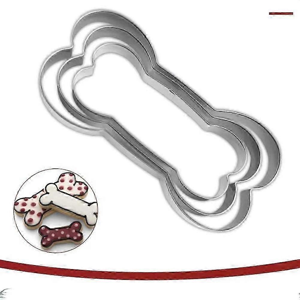 Hundebeinkakekutter, rustfritt stål, 3-delt / sett