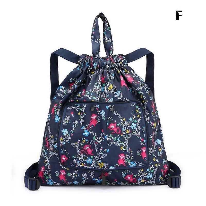 Foldable Large Capacity Travel Backpack Waterproof Drawstring Tote Bag