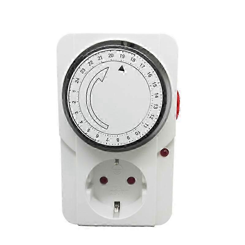 Mechanical daily programmer inter.LED 3000 W. Mechanical daily programmer socket, white color, 16A