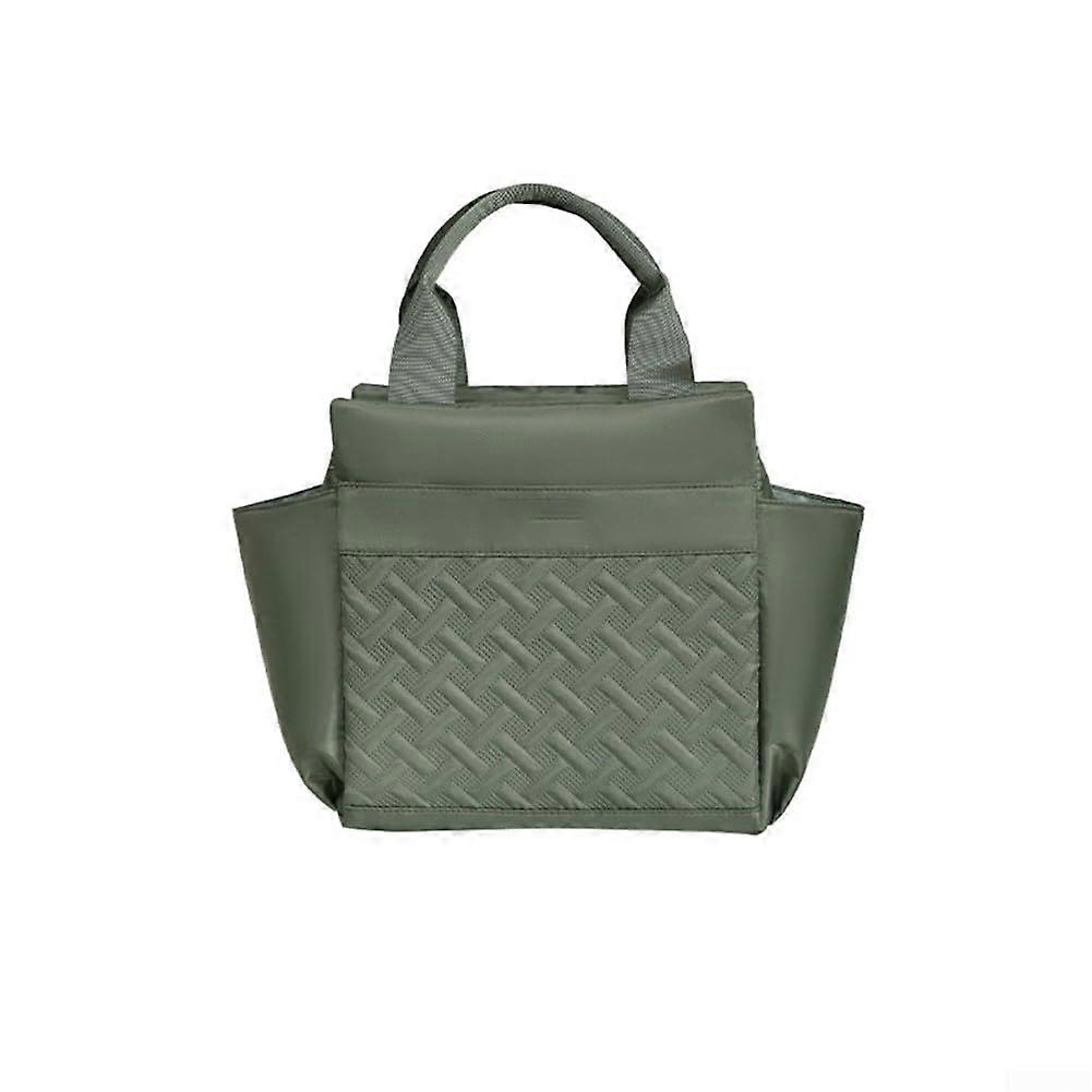 Unisex Lunch Bag, Large Insulated Lunch Box with Adjustable Shoulder Strap, Portable Square Ice Bag, Lunch Bag for Office Workers (Green)