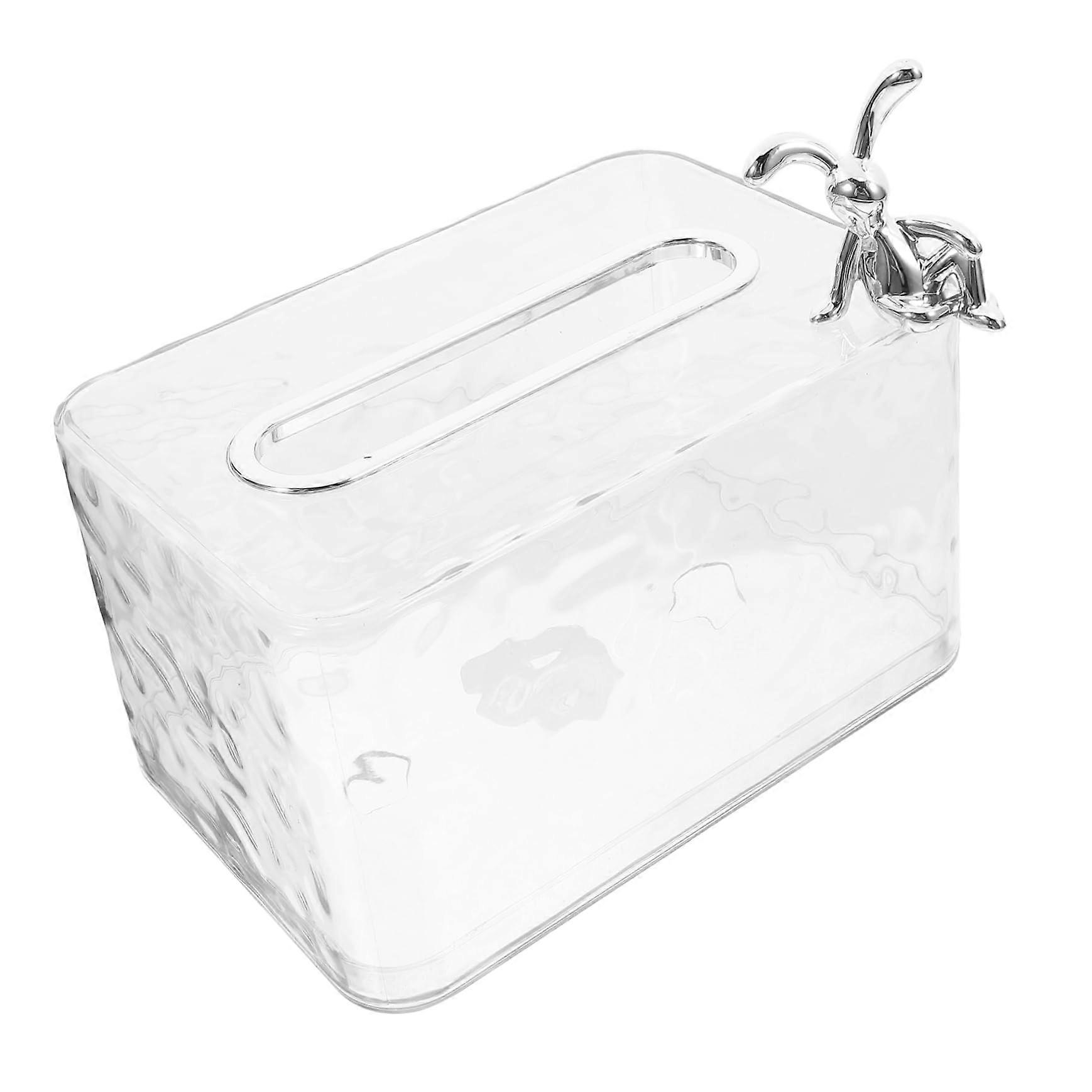 Tissue box with glacier pattern holder, napkin organizer, desk tissue organizer, plastic tissue dispenser, tissue dispenser