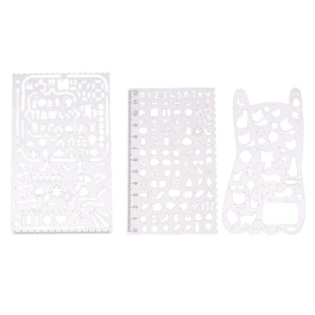 Versatile Multi-Functional Drawing Ruler Metal Bookmark For School Projects Teachers 3Pcs