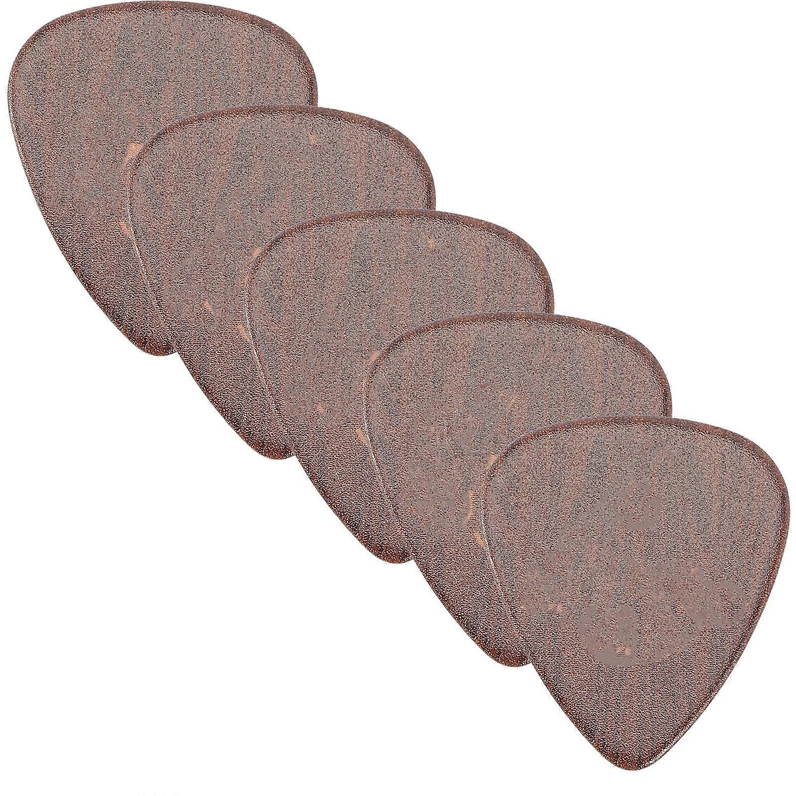 Unique Guitar Picks Practical Design Guitar Plectrums Coffee Color 5Pcs