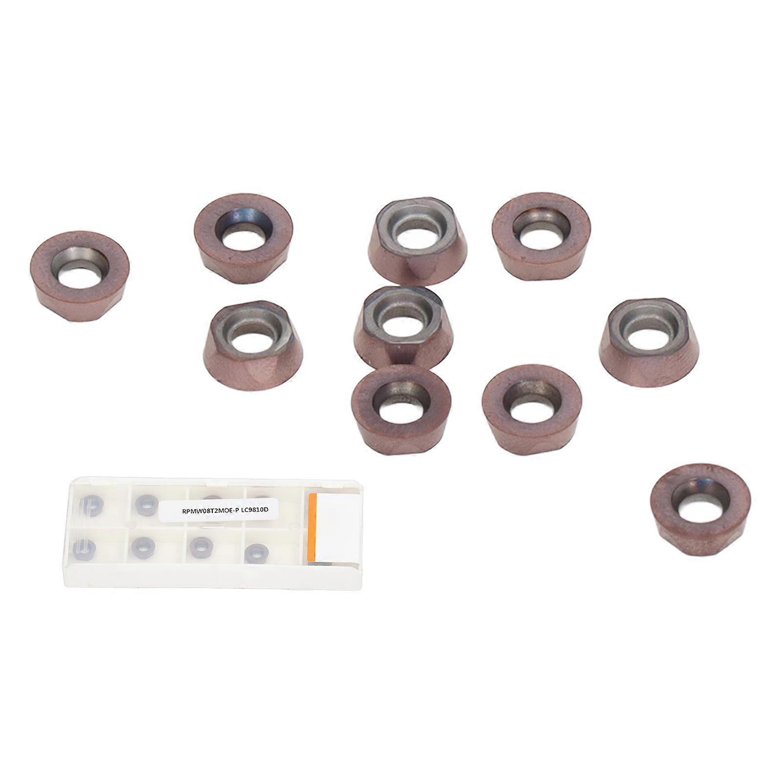 10Pcs Turning Insert Carbide Blade Lathe Cutter Milling CNC Tool Set Kit for Replacement