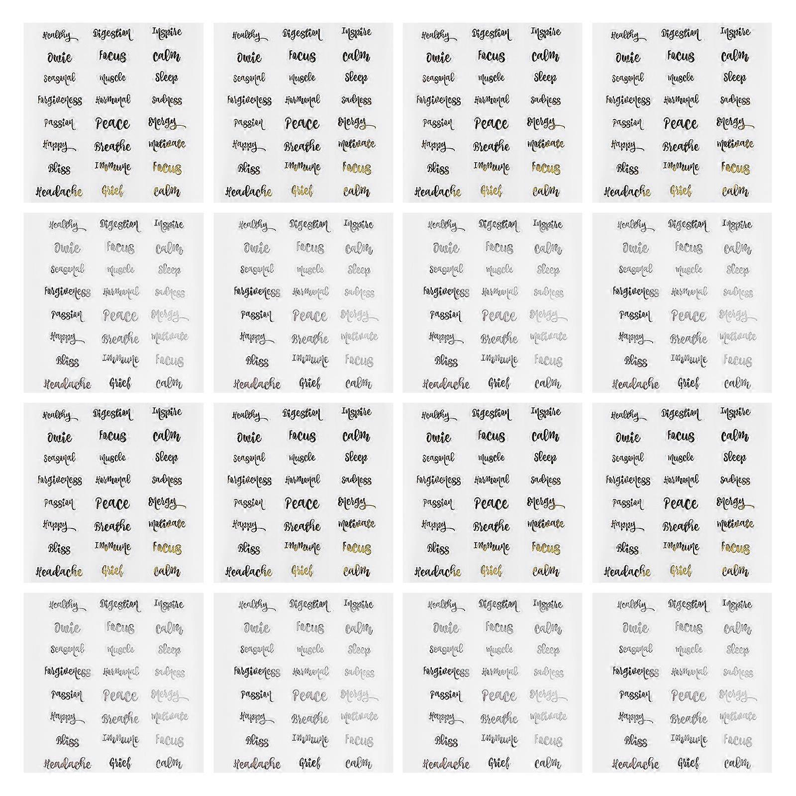 DIY Bottle Stickers for Essential Oil Bottles Cosmetic Labels with Strong Adhesion Assorted Color