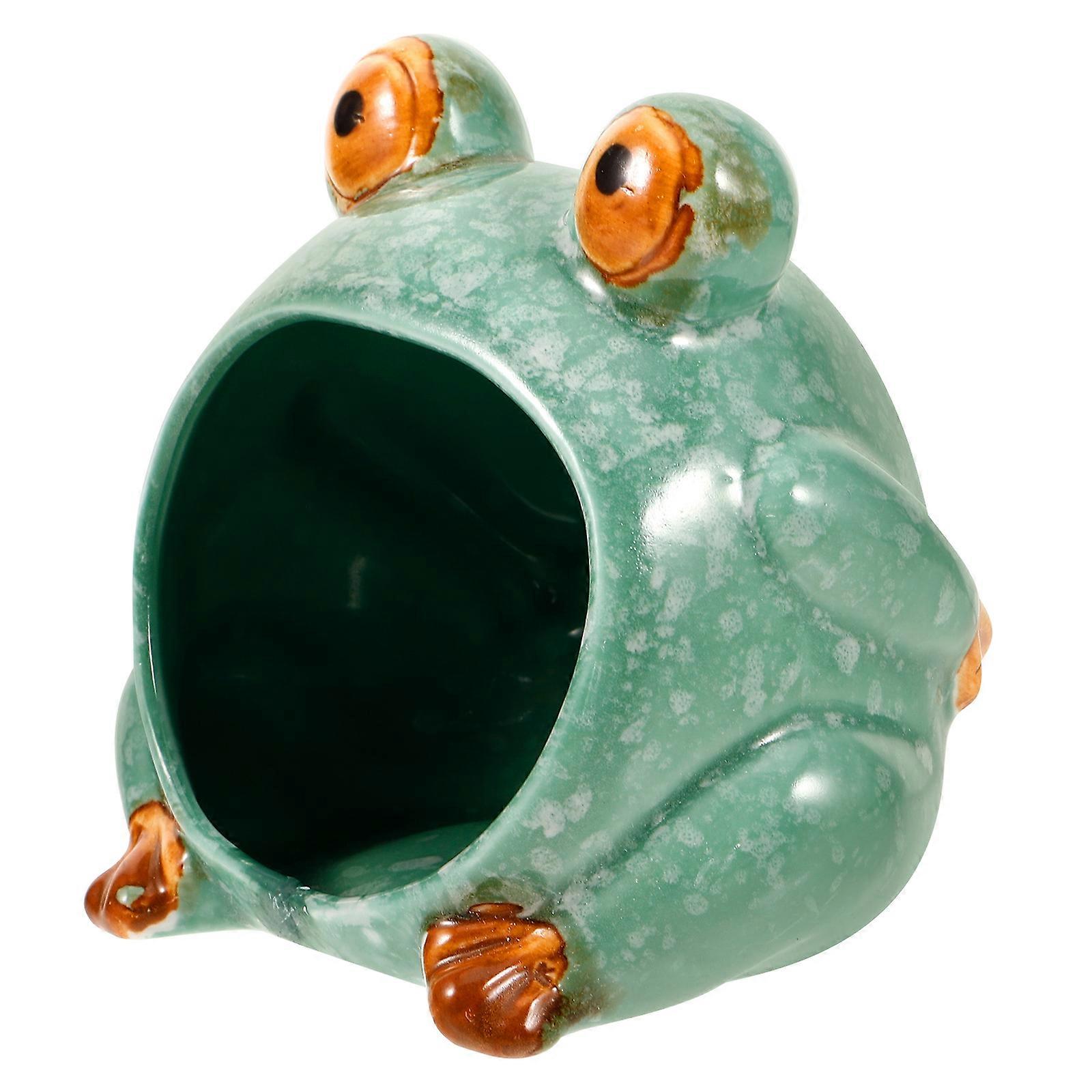 Ceramic Hamster Cooling Nest Light Green for Pet Use Easy Clean and Hamster Hideout