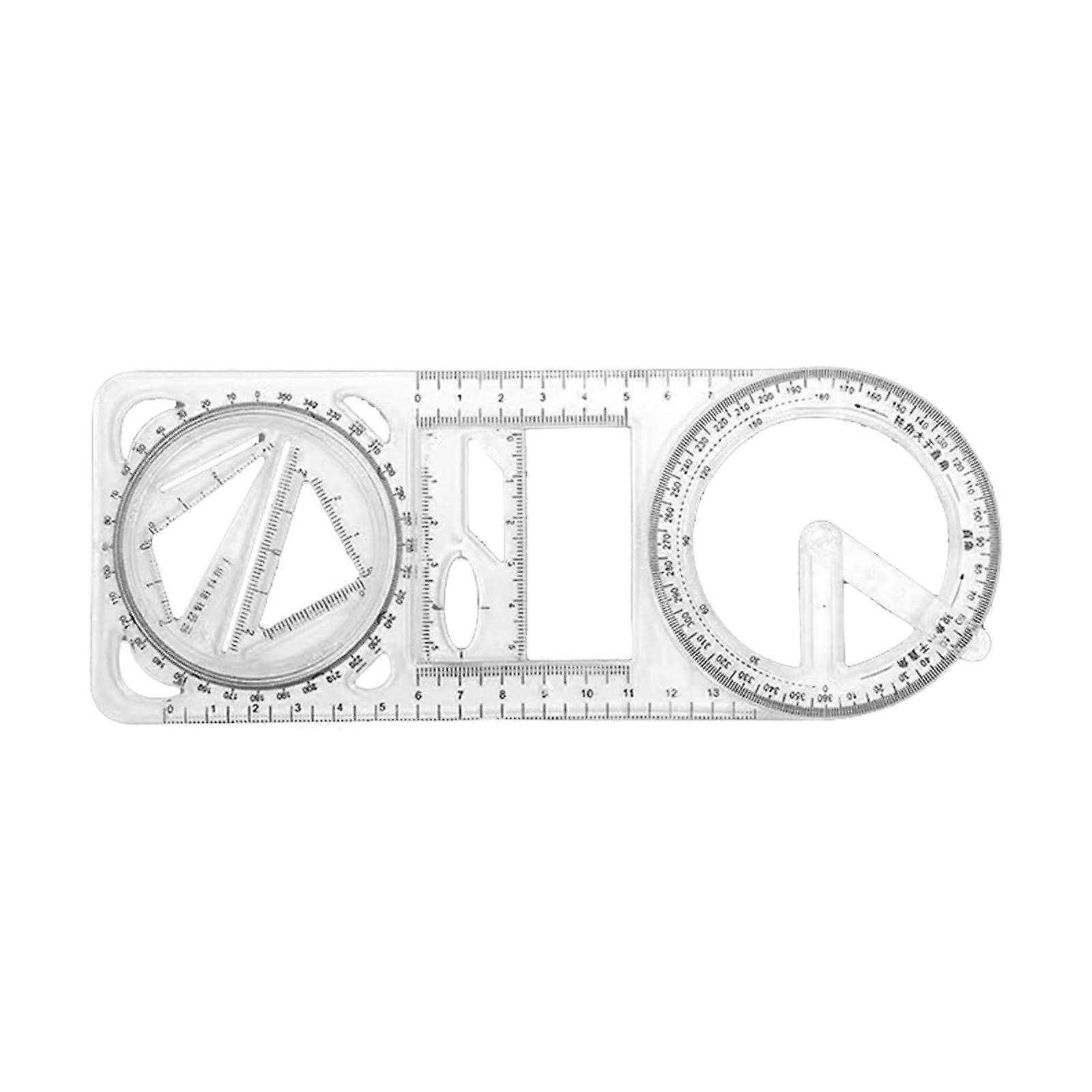Multifunctional Ruler Set 1/2/3 Pieces Geometric Measuring Tools for Drawing, Crafting, and Design