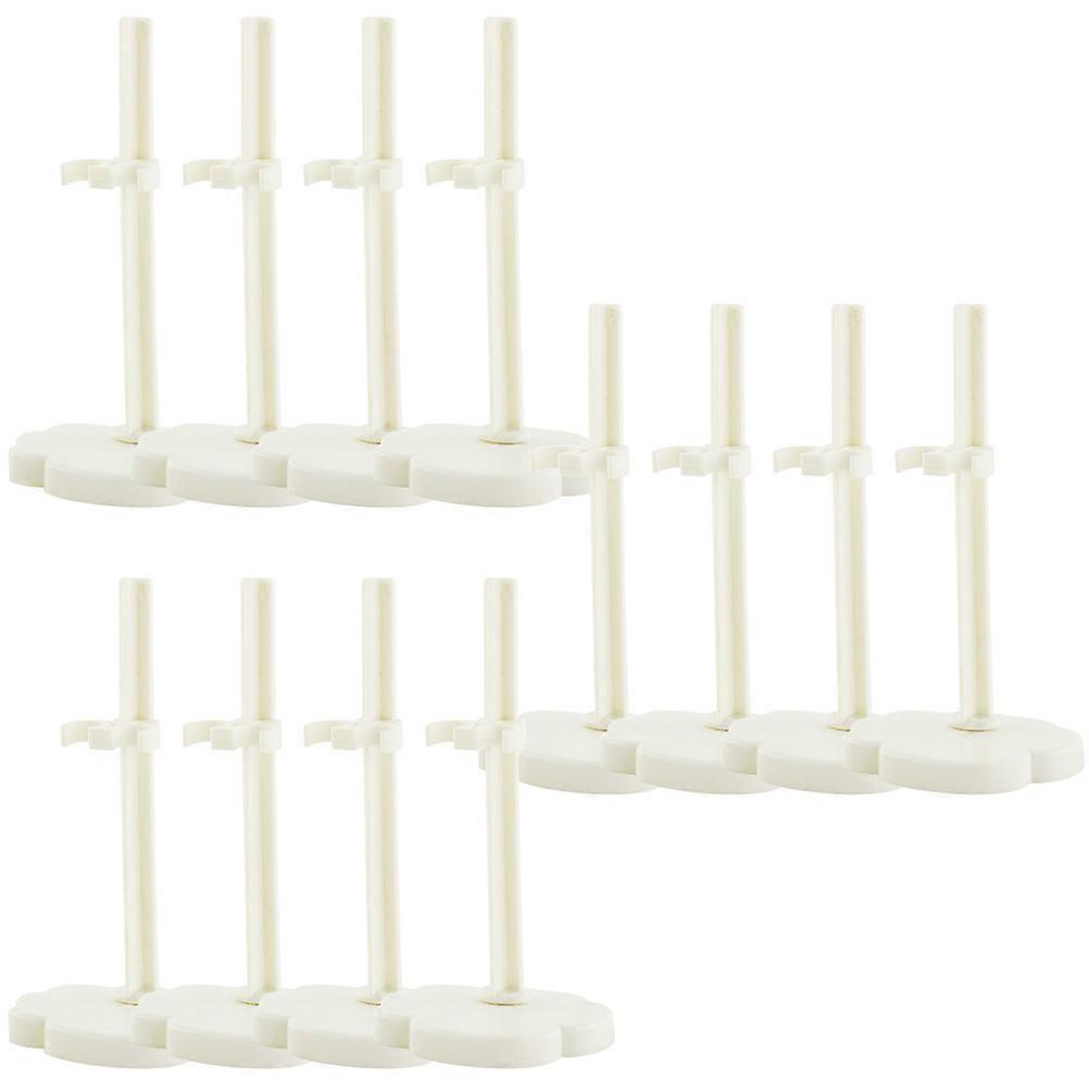 Doll Stands White Plastic Doll Display Supports for Storage Use 12Pcs